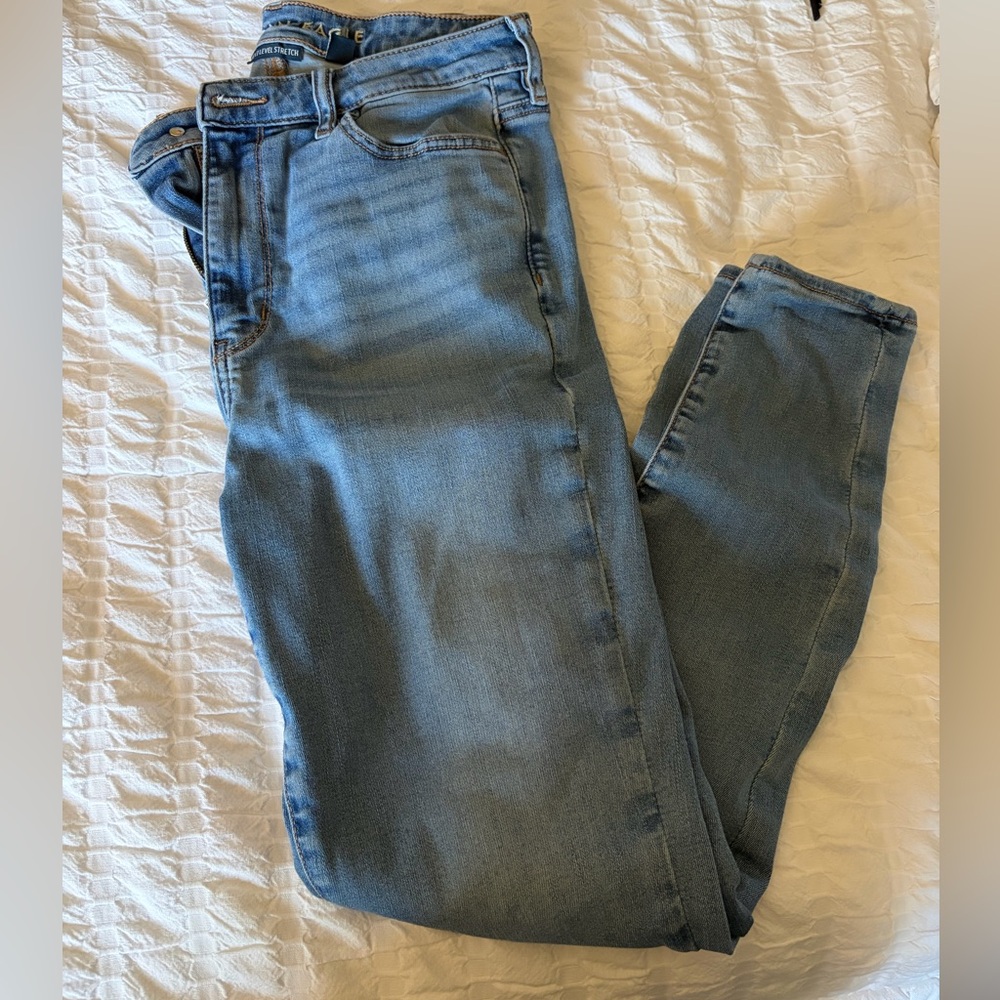 American Eagle Light Blue Stretch Denim Jeggings